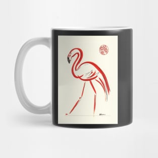 Flamingo - original watercolor painting - sumie Mug